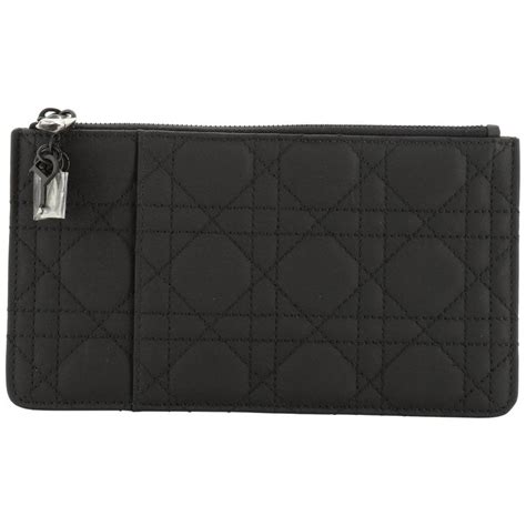 small lady dior zip card holder|authentic dior monogram wallet.